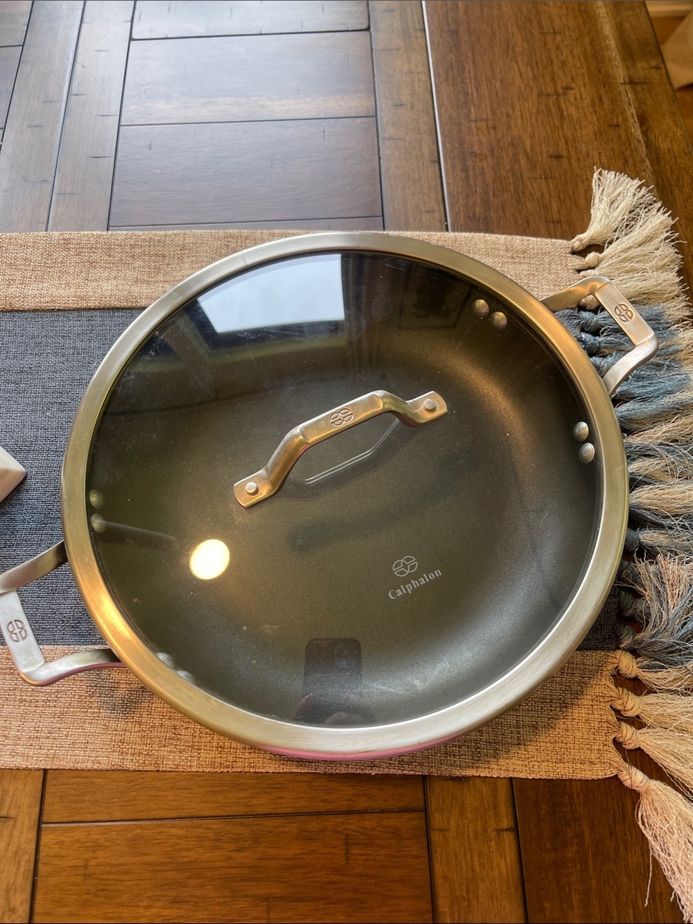 Calphalon  Nonstick Sauté Pan with Glass Lid and Stainless Steel Handles